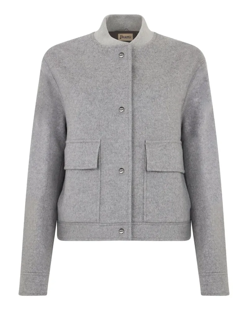 Herno Bomberjacke mit Knopfleiste - Grau Grau