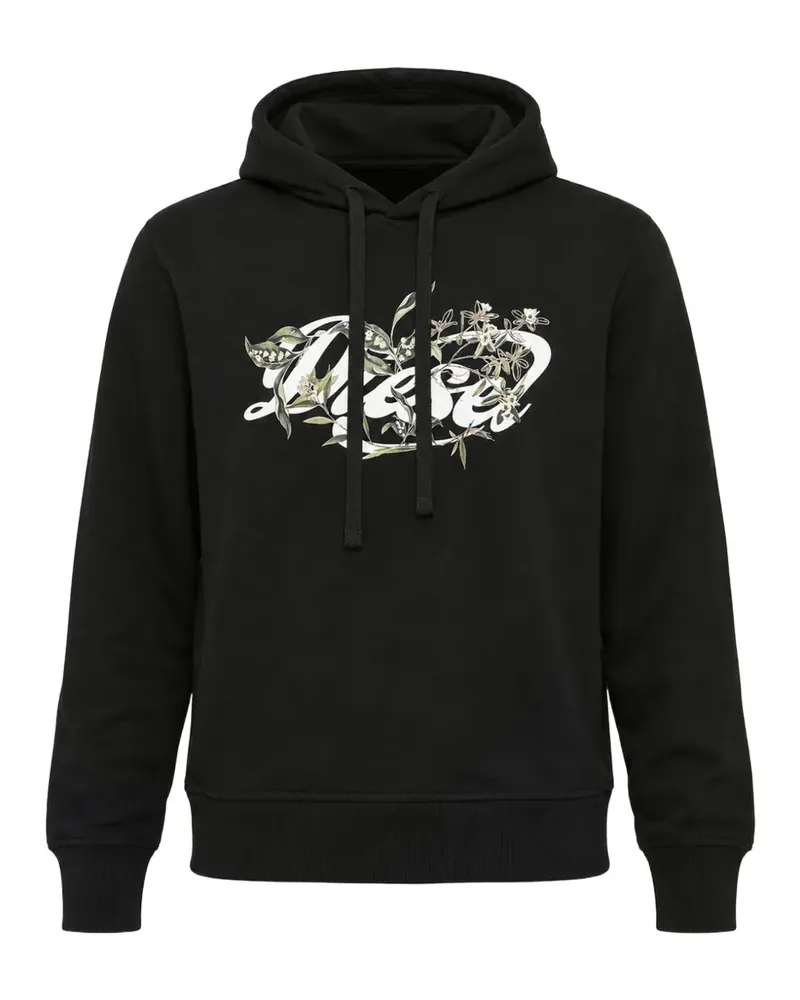 Diesel logo-print drawstring hoodie - Schwarz Schwarz