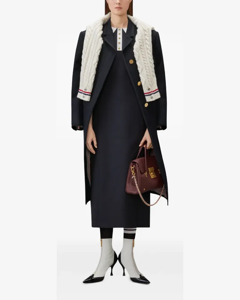 Thom Browne Mantel mit Brusttasche - Blau Blau