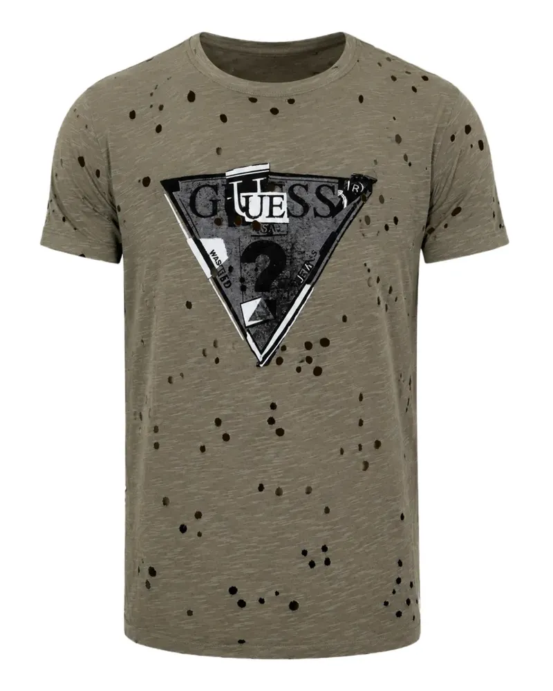 Guess T-Shirt mit perforiertem Detail - Grün Grün