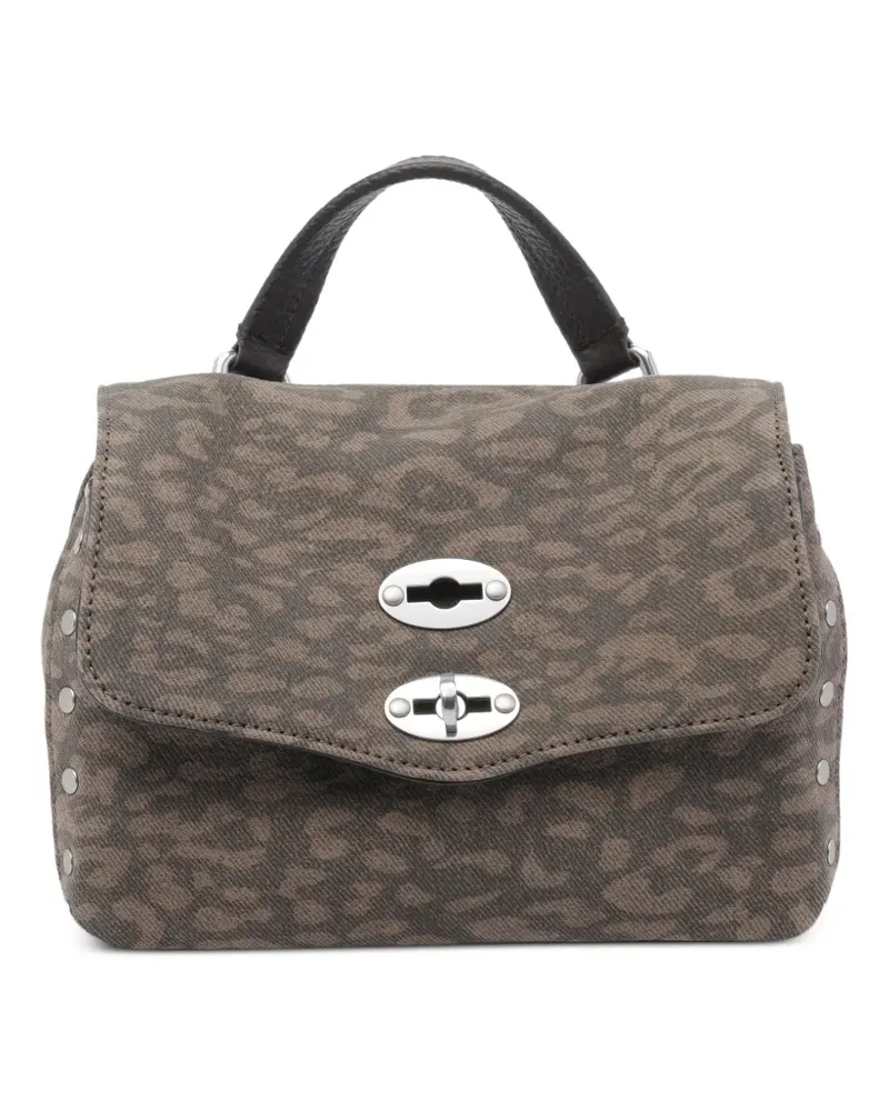 Zanellato Mini Postina Tote Bag mit Animal-Print - Braun Braun