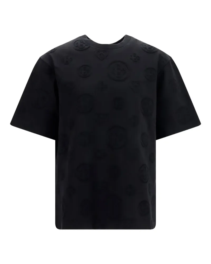 Casablanca Paris appliqué monogram T-shirt - Schwarz Schwarz