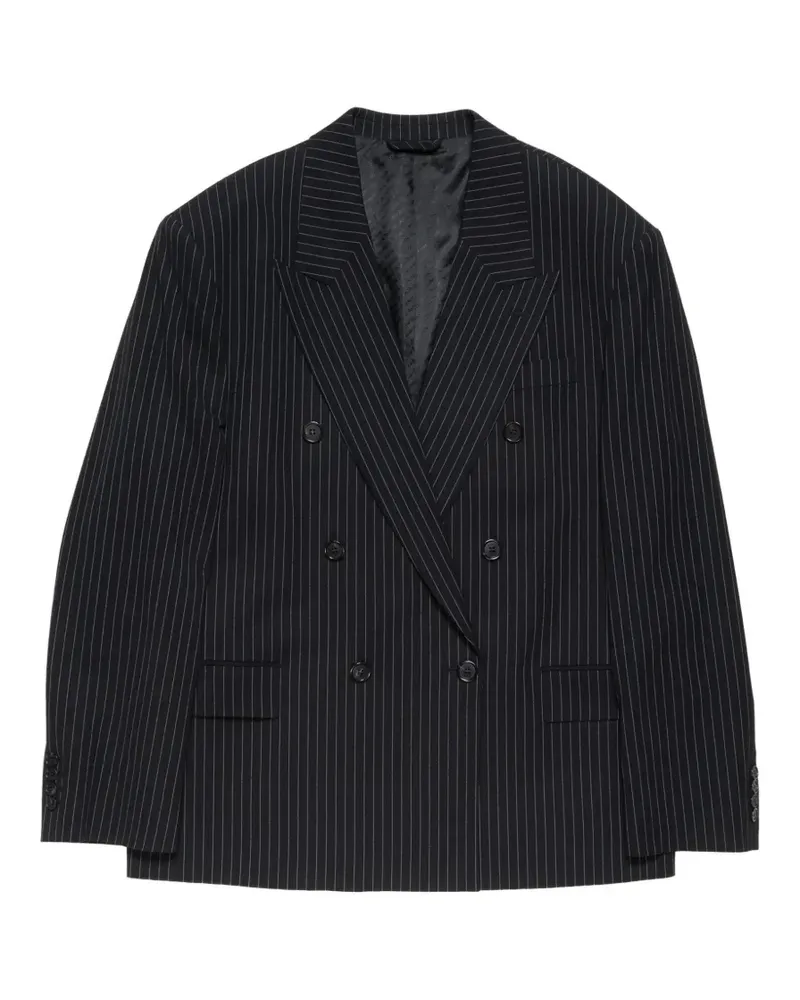 Acne Studios Doppelreihiges Sakko mit Nadelstreifen - Schwarz Schwarz