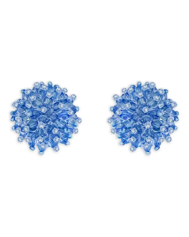 Oscar de la Renta Ohrringe mit Perlen-Cluster - Blau Blau