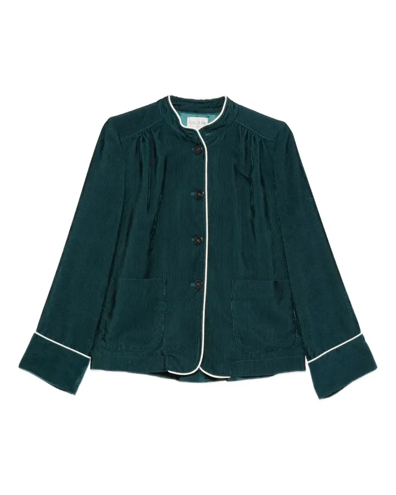 forte_forte Cordjacke mit Paspeln - Grün Grün