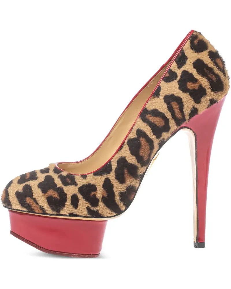 Charlotte Olympia Pre-owned Plateau-Pumps mit Leoparden-Print 140mm - Braun Braun