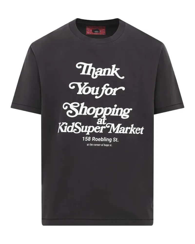 KidSuper Thank you for Shopping T-Shirt mit Print - Schwarz Schwarz