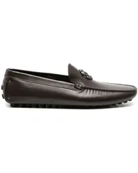 Roberto Cavalli Loafer mit Mirror Snake-Detail Braun