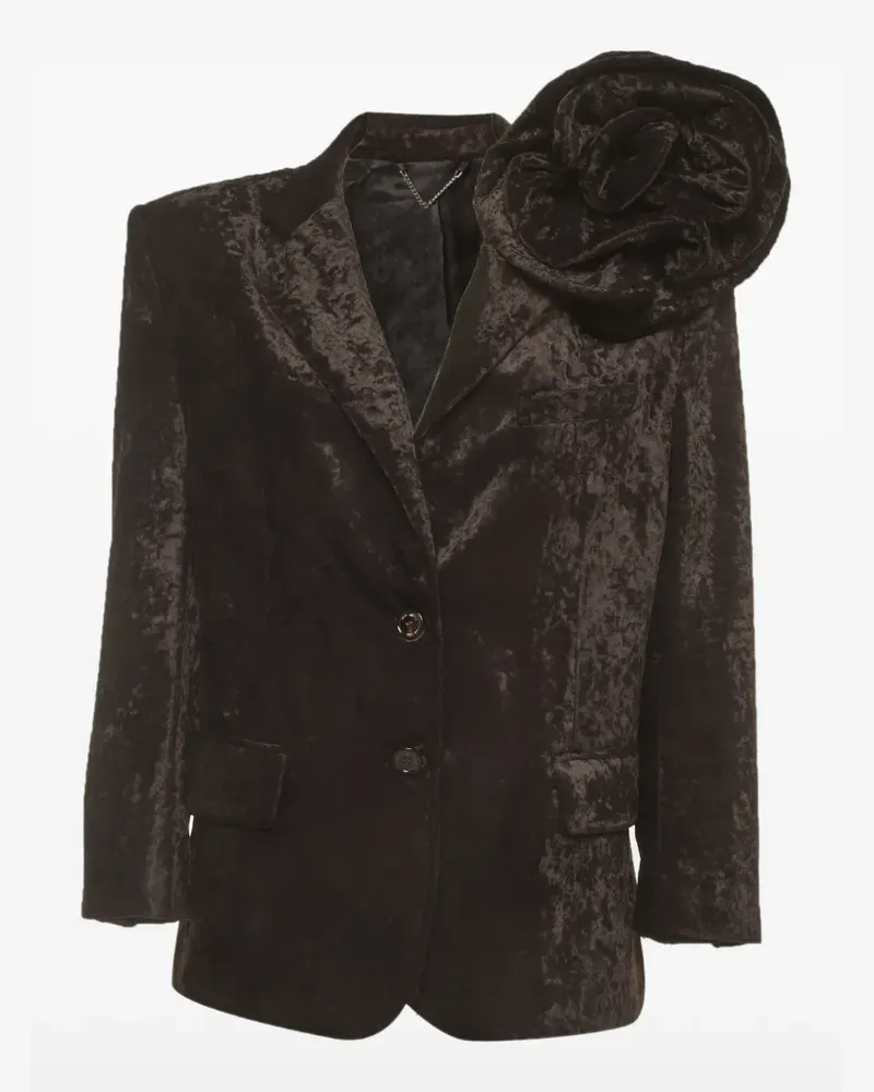 Magda Butrym Blazer mit Blumenapplikation - Braun Braun