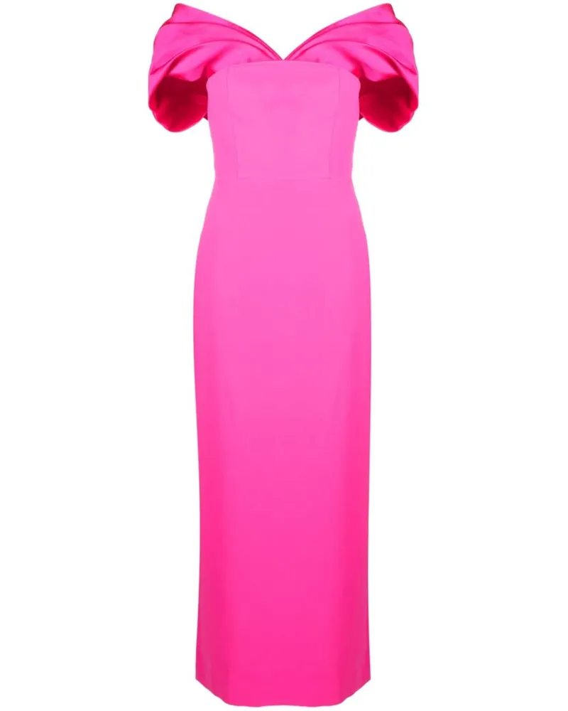 Solace London Schulterfreies Dakota Maxikleid - Rosa Rosa