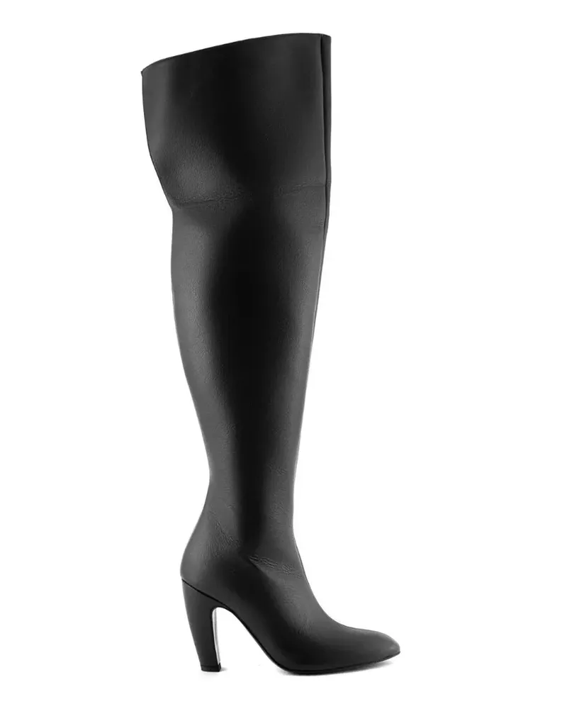 Gia Borghini Louise Stiefel mit Schlitz 80mm - Schwarz Schwarz
