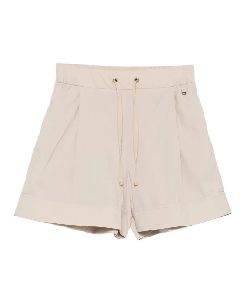 Herno drawstring-waist pleated shorts - Nude Nude