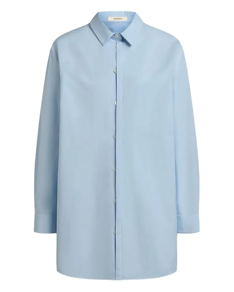 12 STOREEZ Hemd aus Bio-Baumwolle - Blau Blau