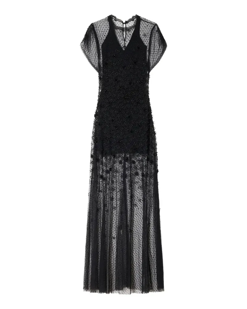 Isabel Marant Otalia Spitzenkleid - Schwarz Schwarz