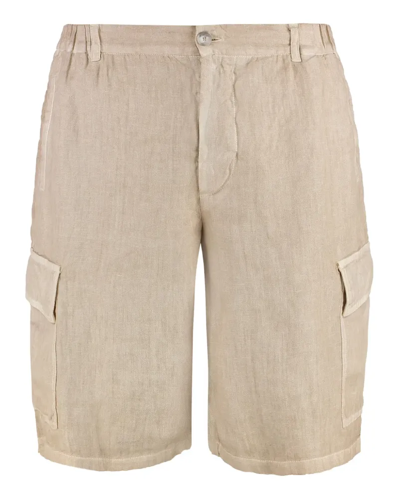 120% Lino Cargo-Shorts aus Leinen - Nude Nude