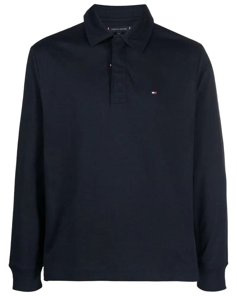 Tommy Hilfiger Langärmeliges Poloshirt Blau