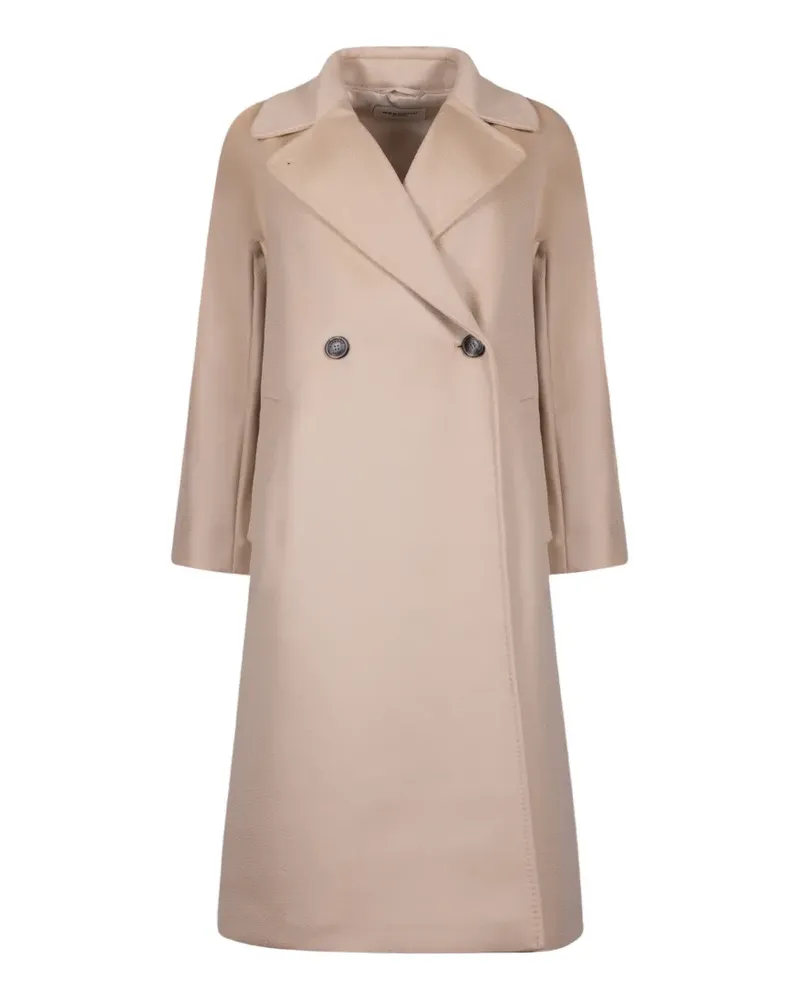 Max Mara double-breasted belted coat - Nude Nude