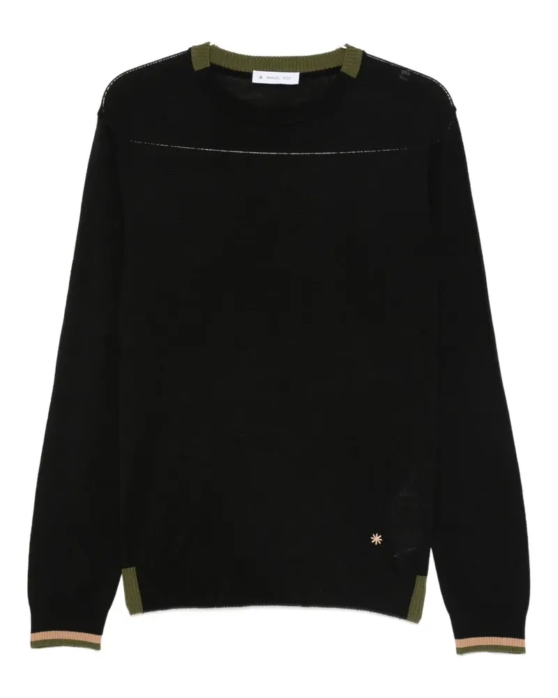 Manuel Ritz contrasting-trim sweater - Schwarz Schwarz