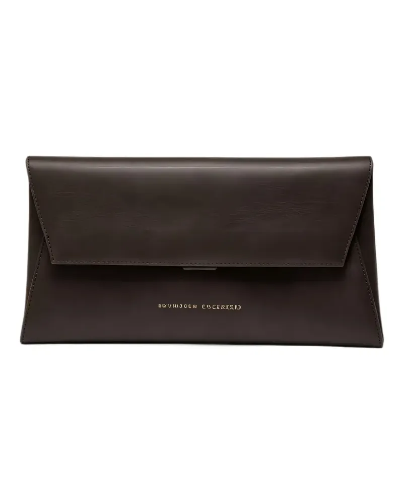 Brunello Cucinelli envelope leather clutch bag - Braun Braun