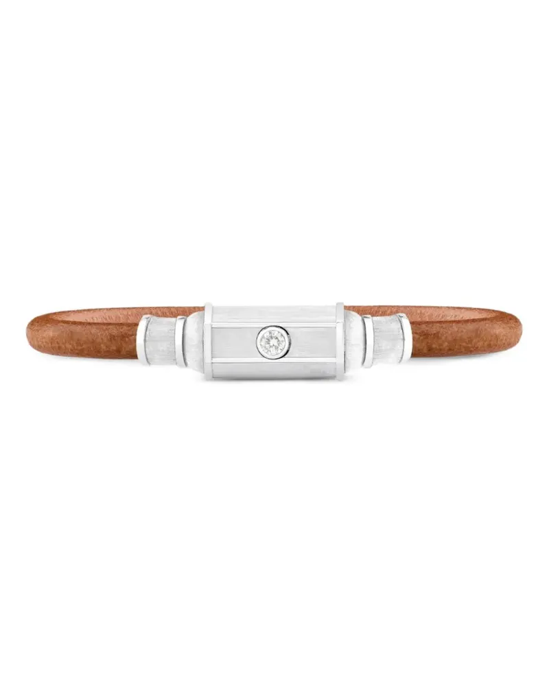 Marie Lichtenberg Diamond Lasso leather bracelet - Silber Silber