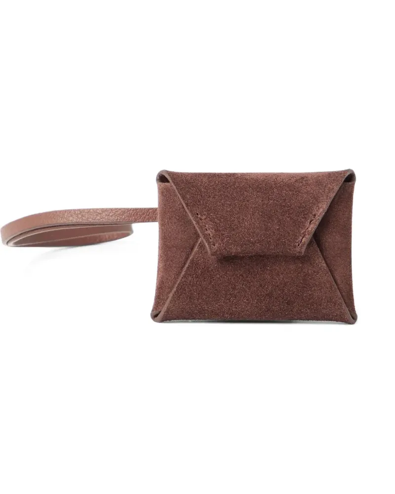 Brunello Cucinelli Handtaschenanhänger aus Wildleder - Rot Rot