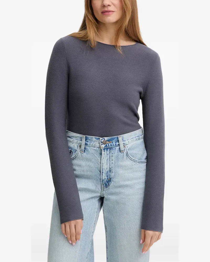Marc O'Polo fine-knit long-sleeve sweater - Grau Grau