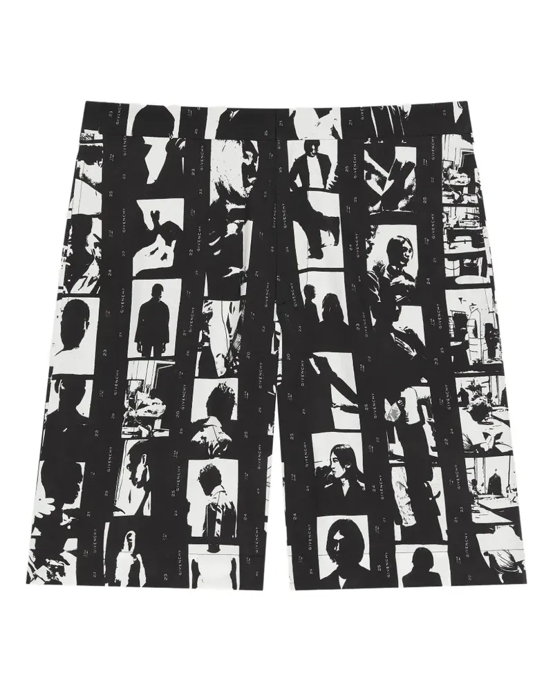 Givenchy Bermudas mit Fotografic Negative-Print - Schwarz Schwarz