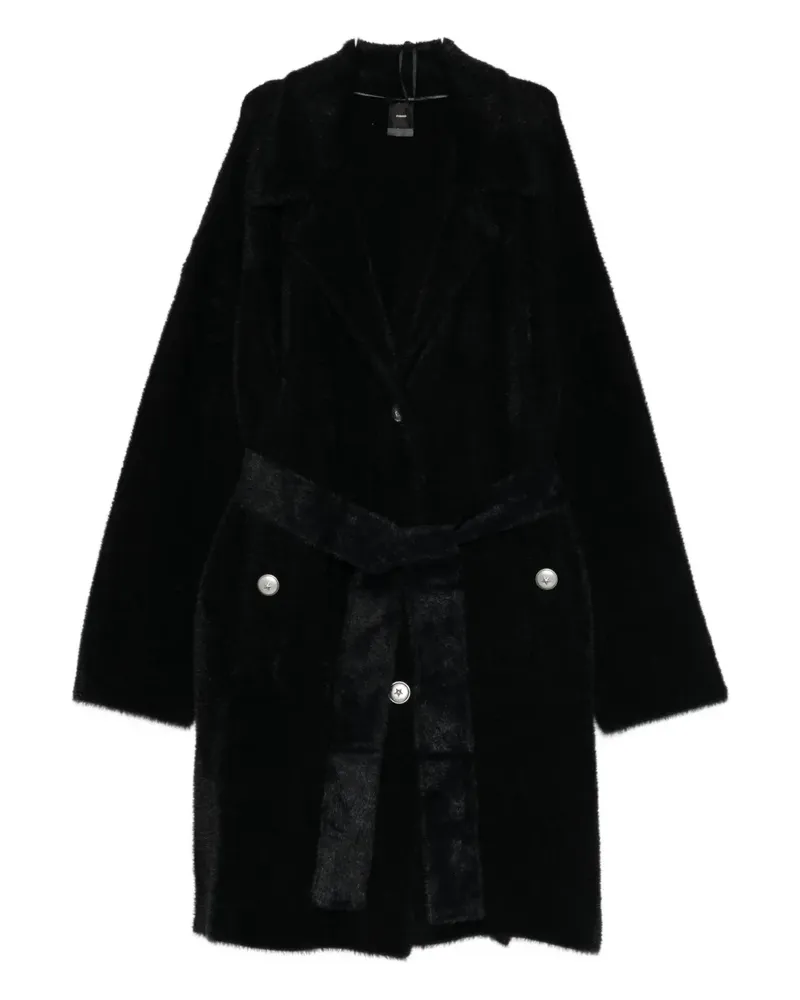 Pinko Mantel mit Gürtel - Schwarz Schwarz