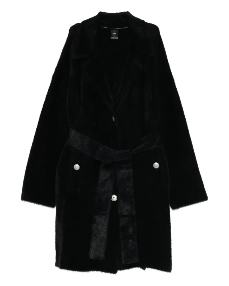 Pinko belted buttoned coat - Schwarz Schwarz