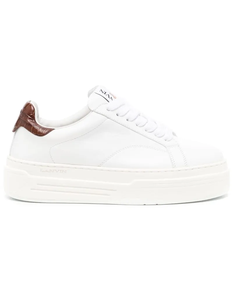 Lanvin DDB0 Flatform-Sneakers Weiß