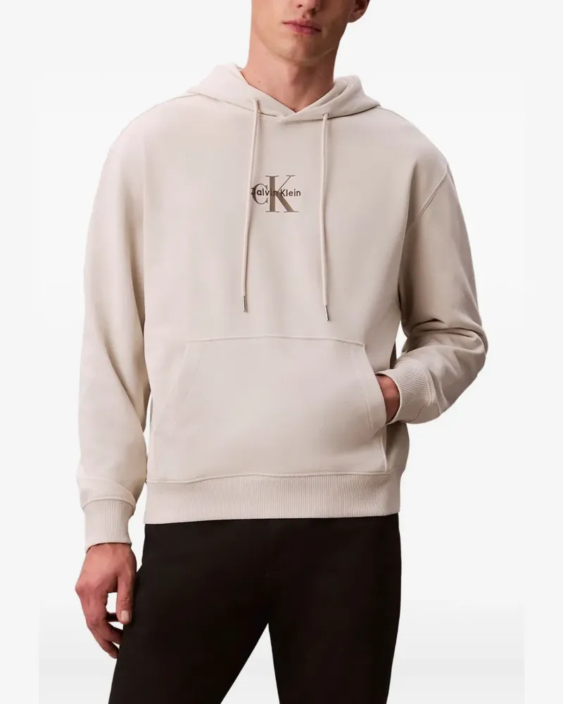 Calvin Klein Hoodie mit Logo-Print - Nude Nude