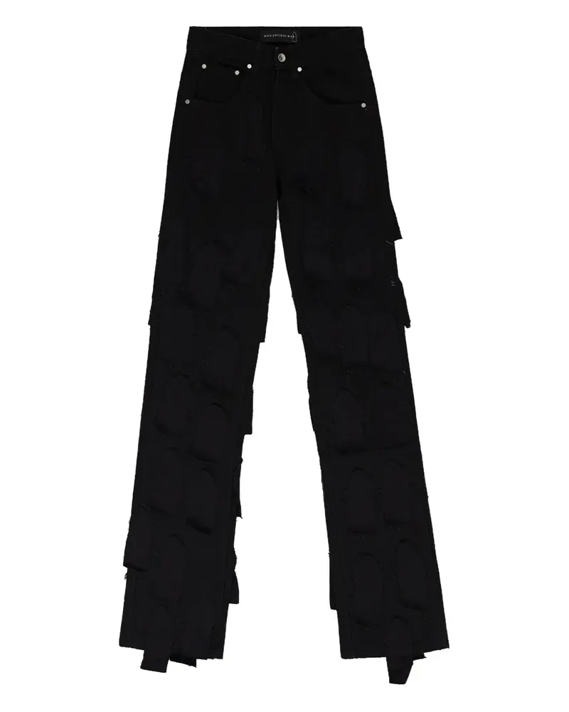WHO DECIDES WAR button-fastening denim - Schwarz Schwarz