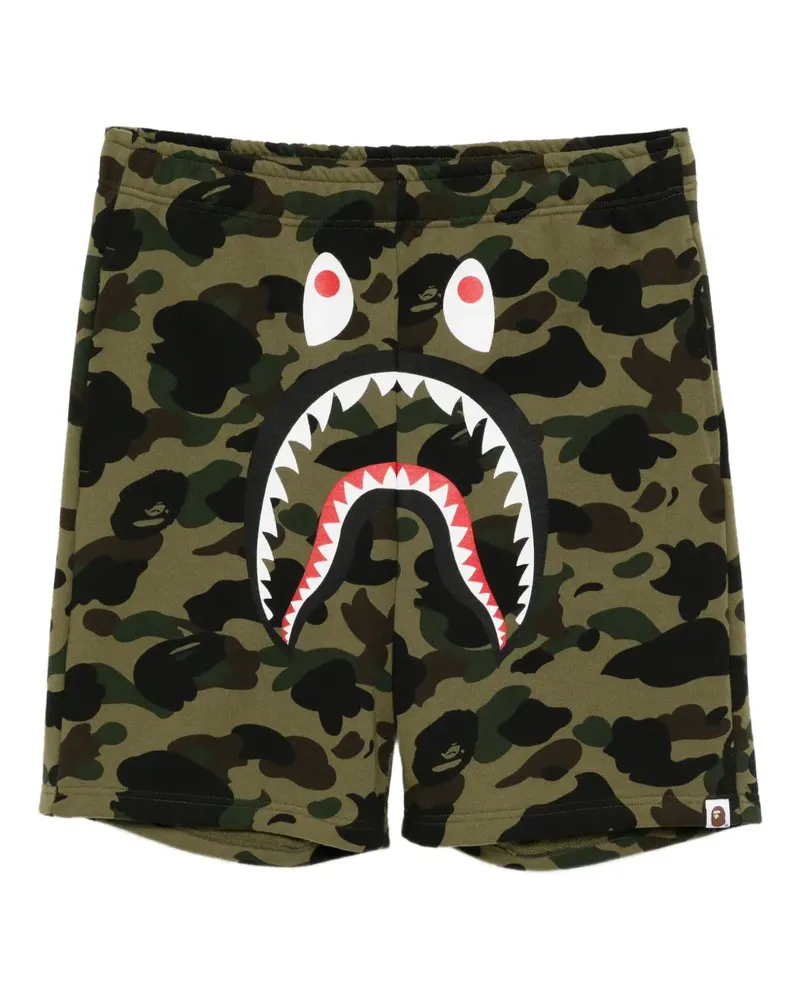 BAPE 1st Camo Shark Sportshorts - Grün Grün