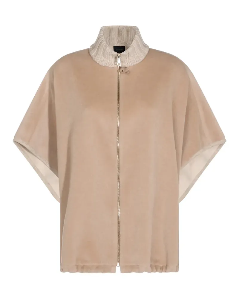 Fabiana Filippi Gerippter Cardigan mit Reißverschluss - Nude Nude