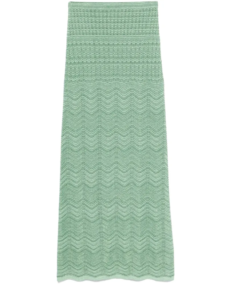 Sandro Gestrickter Maxirock - Grün Grün