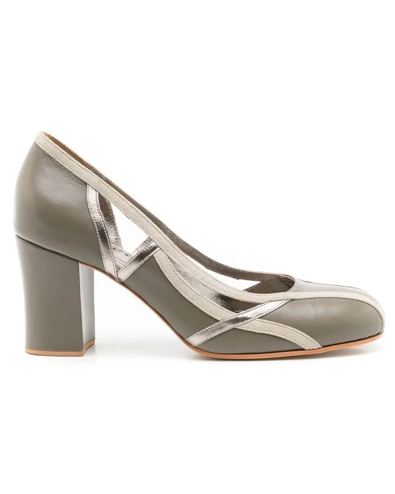 Sarah Chofakian Jubilee Pumps mit Cut-Outs 55mm - Grün Grün