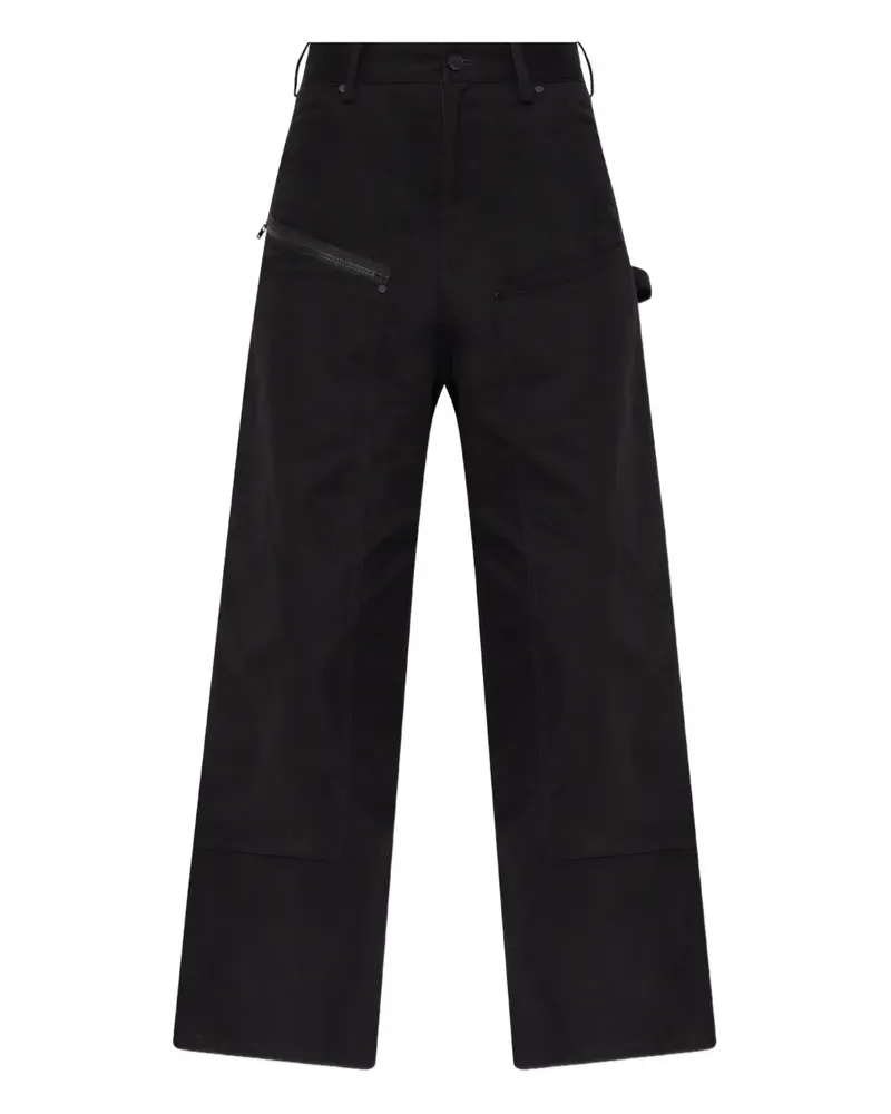 Y-3 Cargohose mit Reißverschlussdetail - Schwarz Schwarz