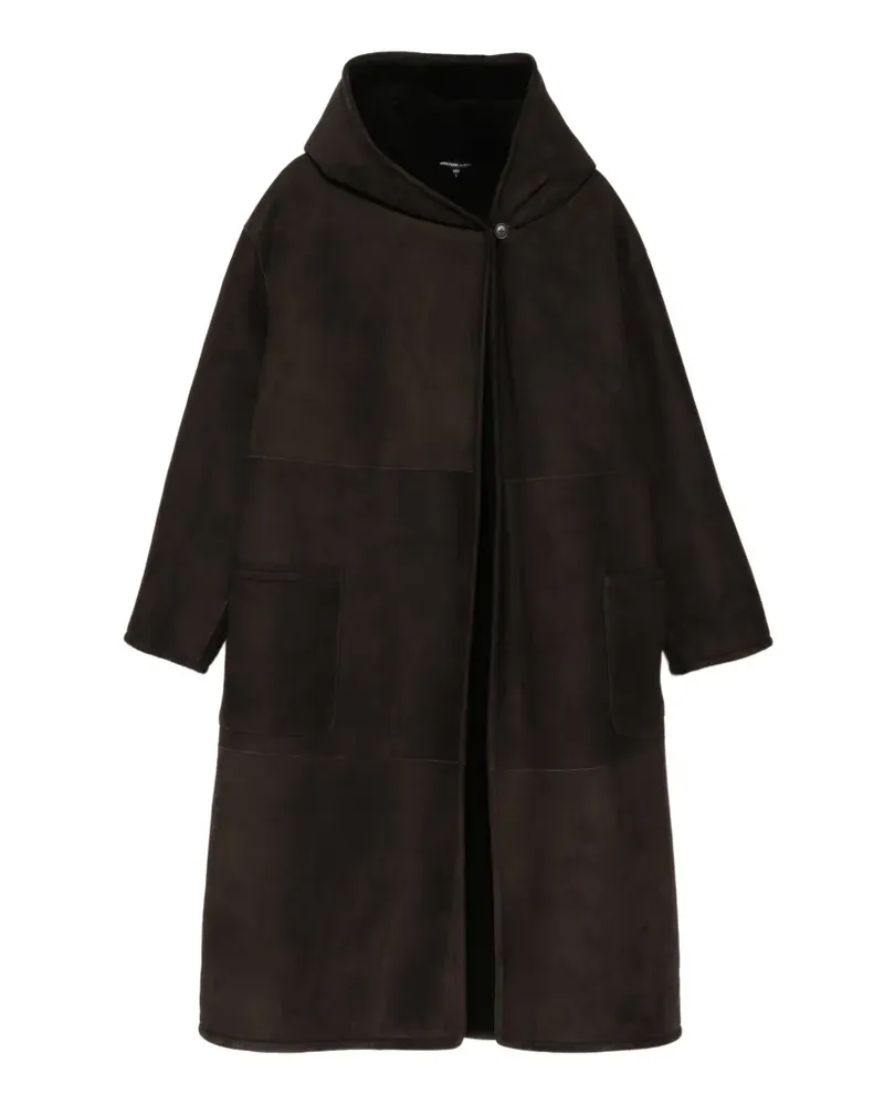 James Perse shearling hooded coat - Braun Braun