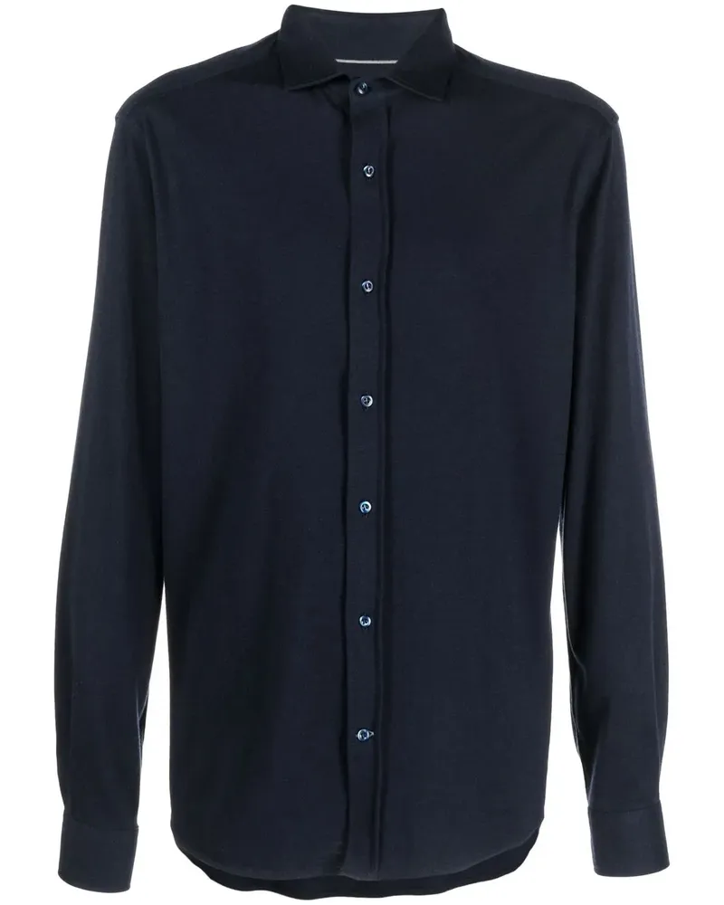 Brunello Cucinelli Hemd aus Jersey - Blau Blau