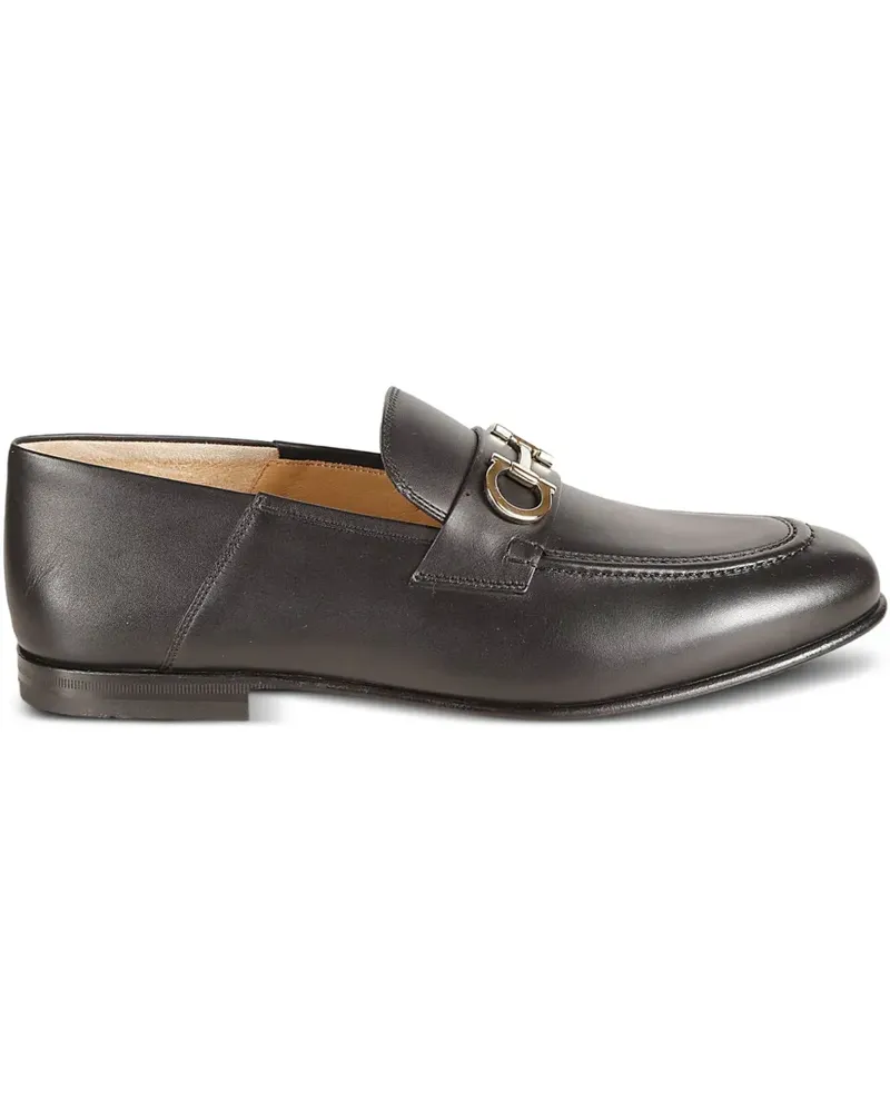 Ferragamo Loafer mit Gancini-Detail - Schwarz Schwarz