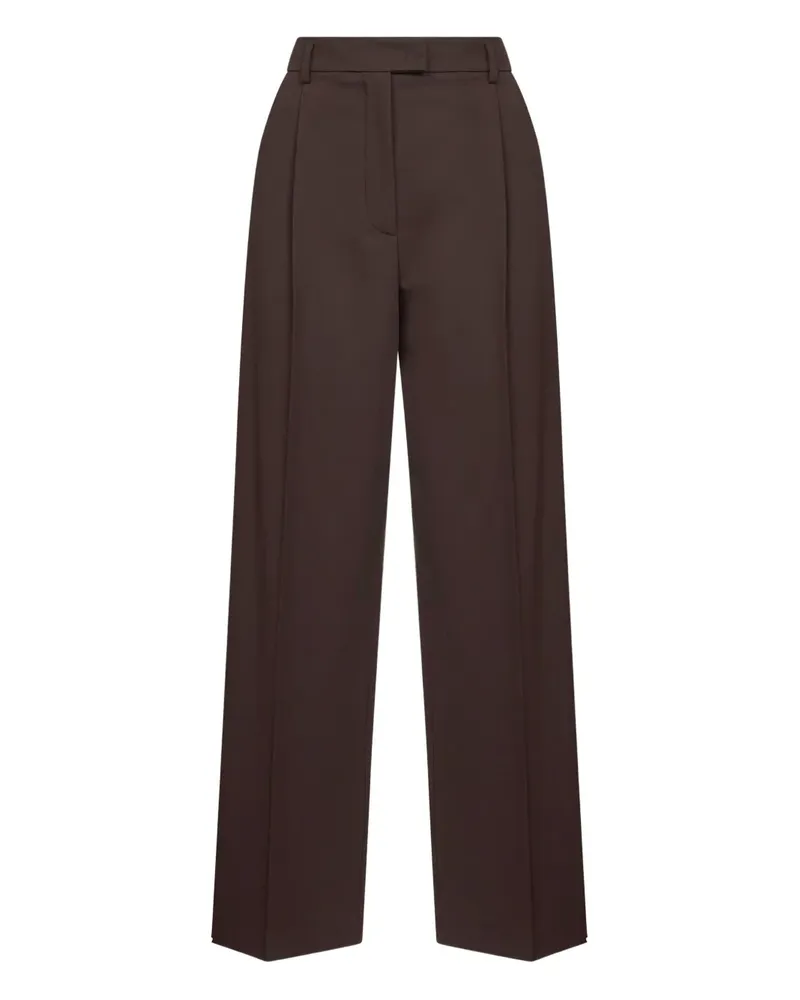 Blanca Hose mit Bundfalten - Braun Braun