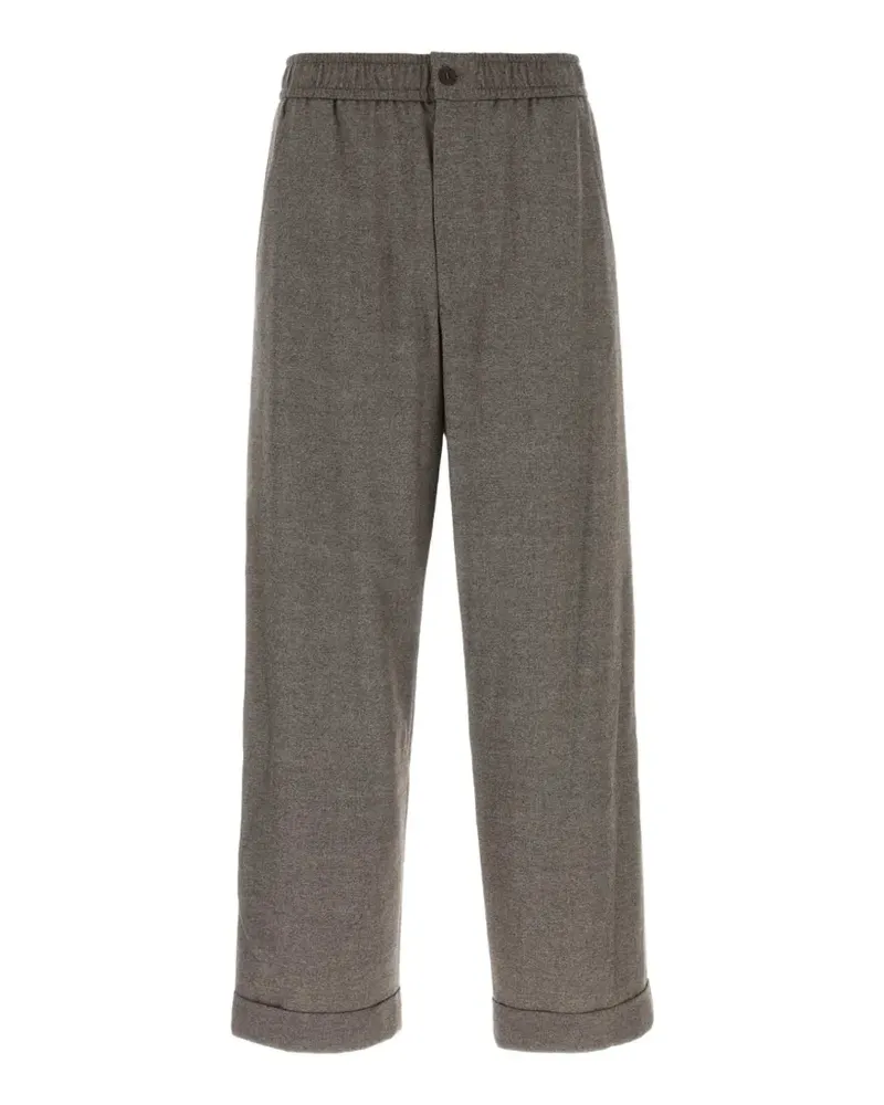 Giorgio Armani melange-effect track pants - Braun Braun