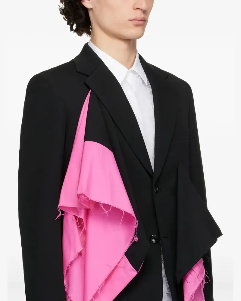 Comme des Garçons Gerüschte Jacke - Schwarz Schwarz