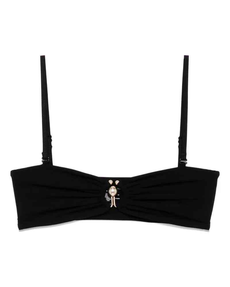 Christopher Esber Gerafftes Bandeau-Top - Schwarz Schwarz