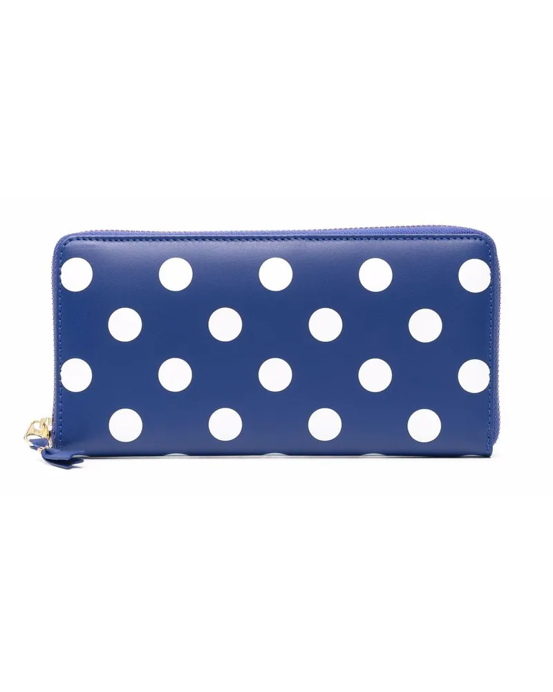 Comme des Garçons Gepunktetes Portemonnaie - Blau Blau
