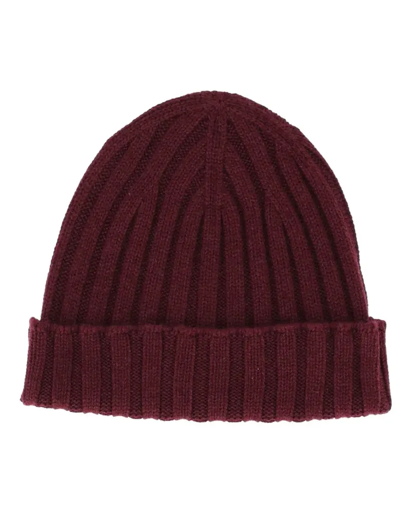 Filippo de Laurentiis Gerippte Beanie - Rot Rot
