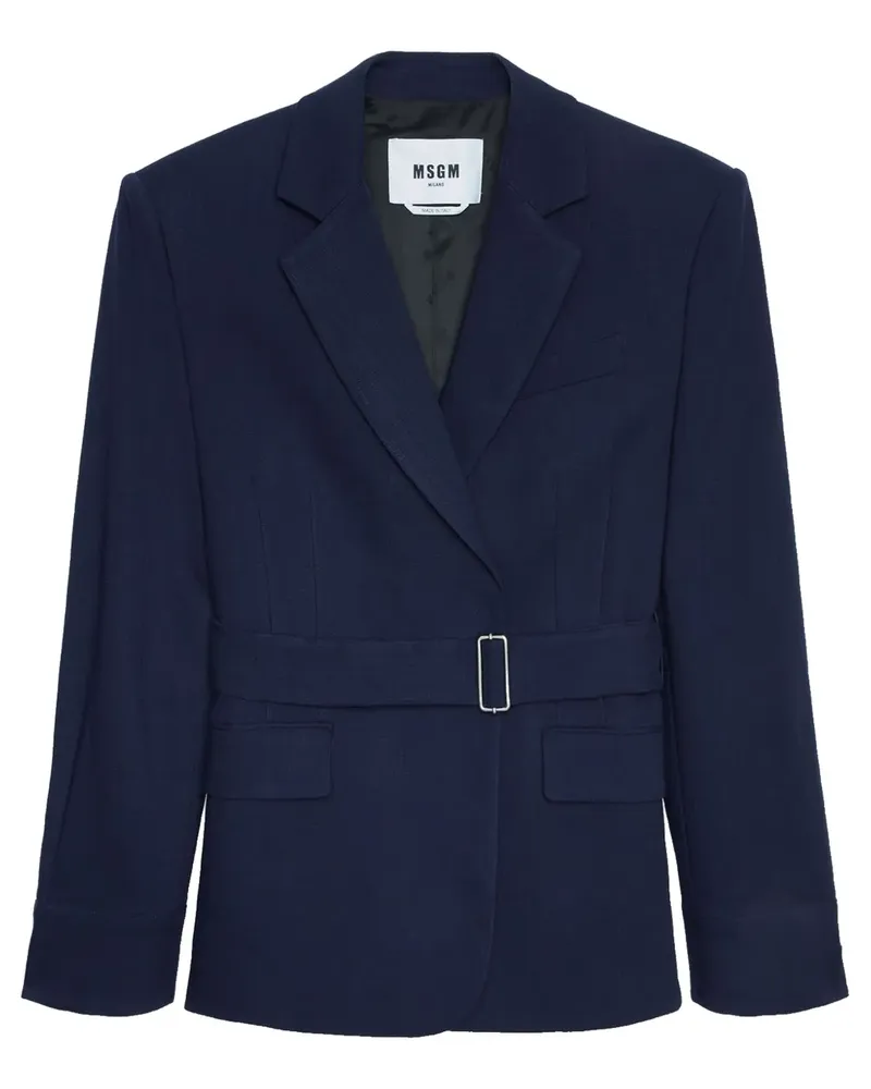MSGM Sakko mit Gürtel - Blau Blau