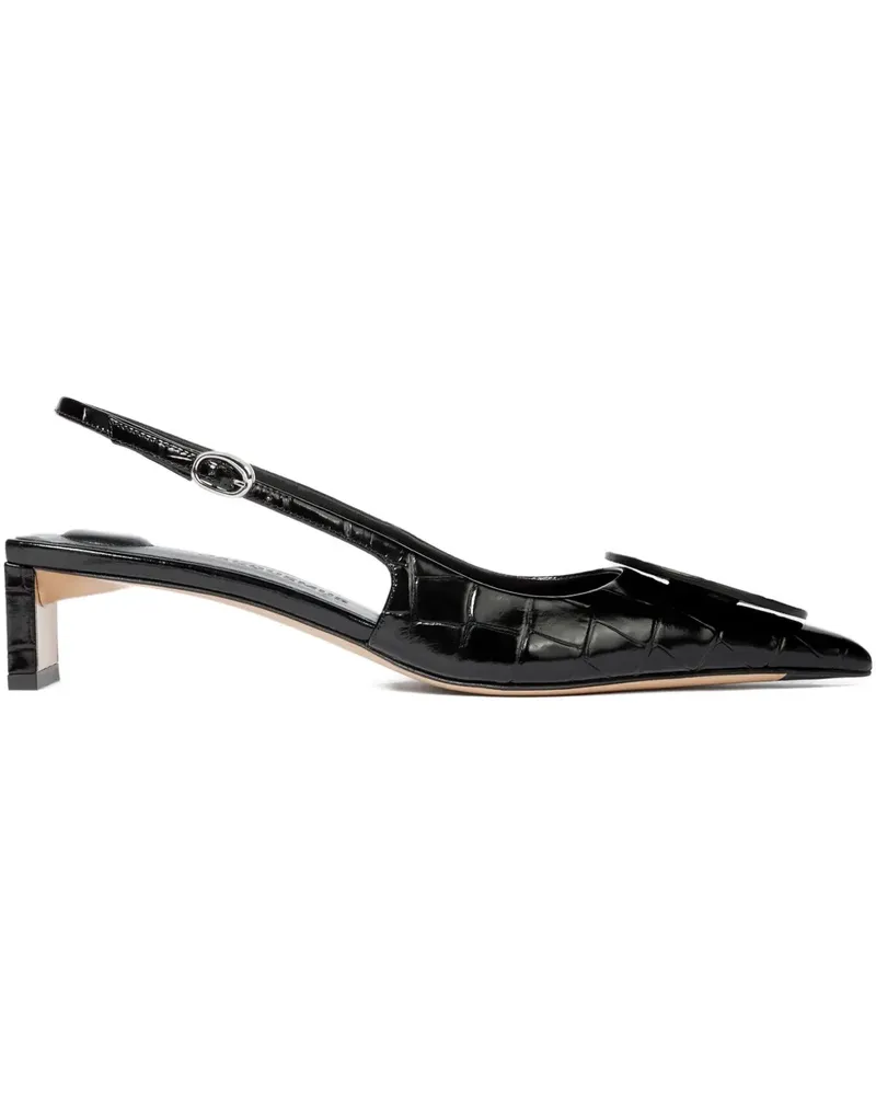 Jacquemus 40mm Duelo crocodile-effect pumps - Schwarz Schwarz