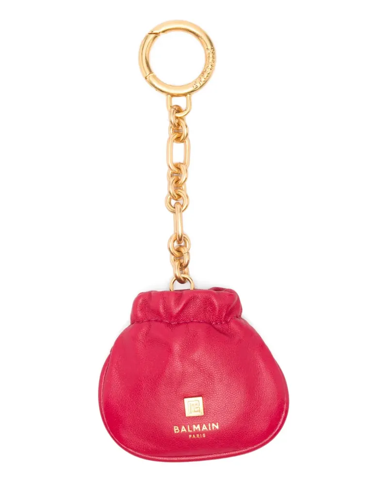 Balmain Schlüsselanhänger mit Kettendetail - Rot Rot
