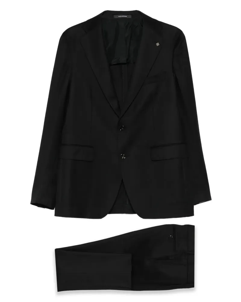 Tagliatore notched-lapel suit - Schwarz Schwarz